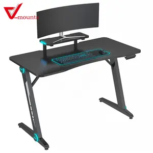 V-mounts modern furniture Decorative cover RGB light gaming desk with monitor riser