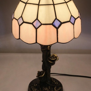 LongHuiJing 8 Inch Gorgeous Tiffany Style Pattern Resin Stained Glass Table Lamp - Product Image 3