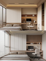 Meuble de rangement en bois massif sur mesure avec portes coulissantes pour bureau de jeu intégré, armoire de chambre moderne pour joueurs à domicile et rénovation d'appartement