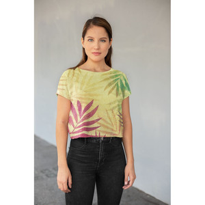 T-shirt corta con stampa integrale Tropical Vibes - Product Image 1