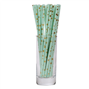 Two Tone Hot Foil Straws Colorful Disposable Paper Straws For Party Drink Decorations - Product Image 4