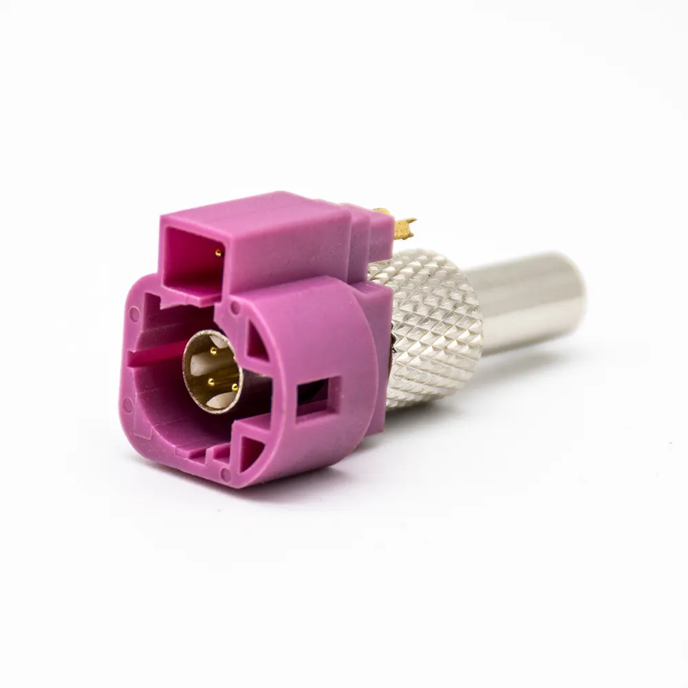 LVDS Pink 4+2 Male H Code HSD Connector for Cable