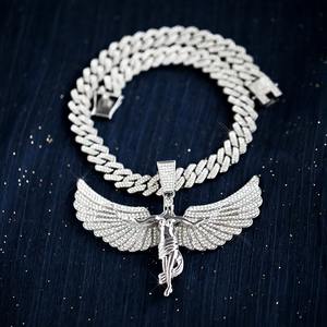 היפ הופ 15 מ "מ מלא קוביות שרשרת מרוצפת עם סגסוגת ורינסטון זהב כסף - Product Image 4