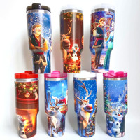 Tasses isothermes en acier inoxydable de 40 oz avec motif fantôme et citrouille d'Halloween, 45 couleurs, avec poignée, pour les fêtes