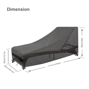 Couvertures extérieures protectrices <span class=keywords><strong>de</strong></span> meubles <span class=keywords><strong>de</strong></span> bâche imperméable pour la chaise longue - Product Image 2