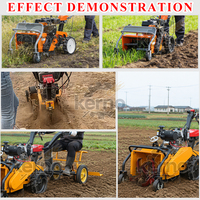 Cultivateur rotatif diesel/essence robuste Kerno Factory Direct Wild Grass Farm, machine à désherber, largeur de travail 40-80 cm, 2 rangs