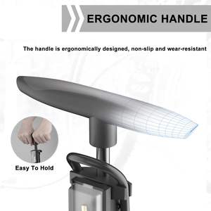 Pompe à vélo portable avec valve Presta Schrader <span class=keywords><strong>gonfleur</strong></span> de pneu monté au sol et jauge pour vélos - Product Image 4