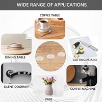 Pads en silicone acrylique transparents ronds, forme personnalisée Kuliwei, absorbant les chocs, autocollants, antidérapants, pieds en caoutchouc pour table en verre