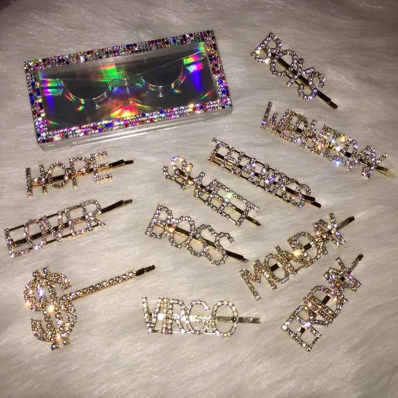 Bling Bling Clips Glitter Strass Clips Gold Silber Glitter für Make up Schönheit Haar Clips