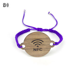 맞춤형 친환경 <span class=keywords><strong>NFC</strong></span> 팔찌 NTAG 213 수제 우드 RFID 손목밴드 이벤트 및 출입 통제용 - Product Image 3