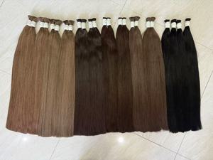 Extensiones de Cabello Humano Natural de Color Marrón Más Vendidas, Sedosas y Lisas, con Cutícula Alineada, Tejido de Cabello Humano Real, <span class=keywords><strong>Estenciones</strong></span> Cabello Humano Natural - Product Image 3