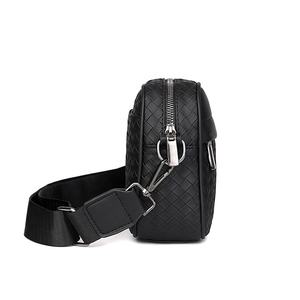 Bolso Pechera de PU de Alta Calidad a la Moda Personalizado, Bolso Mensajero de Diseño para Hombre, Bandolera de Hombro de Cuero Tejido - Product Image 2