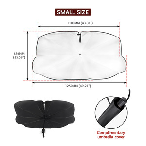 Parasol para coche, parasol para parabrisas delantero, protección plegable de PVC con aislamiento térmico para uso en el interior del coche - Product Image 2