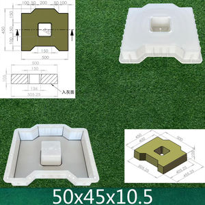 Boîte de moulage en plastique avec renfort et blocs préfabriqués en ciment autobloquants pour la protection des berges des réservoirs - Product Image 1