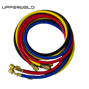 호스가 있는 HVAC 게이지 AC 매니폴드 게이지 세트 <span class=keywords><strong>R134A</strong></span> <span class=keywords><strong>R410A</strong></span> R404A R22 냉매 게이지 안전하고 안정적인 호스 - Product Image 6