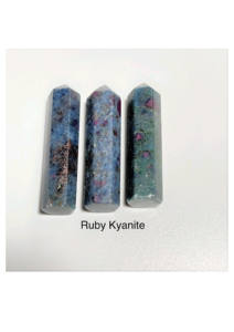 Punto de Cristal de Rubí Premium en Cianita, Torre de Cristal Natural Pulida, Joyería de Piedra, Precio al por Mayor para Halloween - Product Image 6