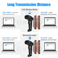 Escáner de Códigos de Barras de Nuevo Diseño, Impresora de Códigos de Barras 2D, Escáner Láser 2D, Lector de Códigos QR, Escáner Inalámbrico 1D y 2D con Bluetooth
