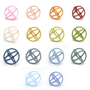 Mordedores de silicona suave directos de fábrica para bebés, juguetes seguros para niños pequeños para masticar, Material de grado alimenticio con forma de bola exprimible - Product Image 4