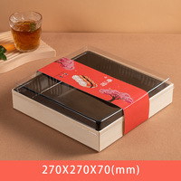 Boîte à bento en bois recyclable artisanale de qualité supérieure, compartiments carrés, impression dorée, conteneur de service personnalisé pour
