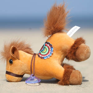 定制白色棕色马娃娃吊坠钥匙扣吉祥物毛绒玩具包吊坠 - Product Image 4