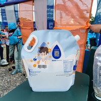 Sac à boisson pliable en plastique personnalisable de grande capacité 5L avec bec verseur et bouchon, sac à eau auto-aspirant