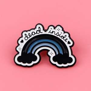 Broche « <span class=keywords><strong>Dead</strong></span> Inside » en métal, badge créatif avec lettres anglaises, bijoux, accessoires de vêtements - Product Image 6