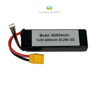 Batterie <span class=keywords><strong>Lipo</strong></span> <span class=keywords><strong>4S</strong></span> 14.8V <span class=keywords><strong>4000mAh</strong></span> 30C <span class=keywords><strong>Lipo</strong></span> avec connecteur XT60 pour drone RC - Product Image 3