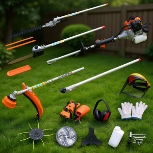 Système d'outils de jardinage à essence 2 temps 33 cm³ 10-en-1 multifonctionnel avec sécateur à perche, taille-haie et débroussailleuse - Product Image 2