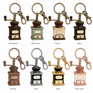 Set de Llaveros Metálicos Personalizados Vintage para Café, con Esmalte Duro, Temática de Barista, Molinillo y Cafetera <span class=keywords><strong>Moka</strong></span>, Regalo de Recuerdo para Amantes del Café - Product Image 6