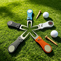 Alat Perbaikan Lapangan Golf OEM Sharp Prongs, Permukaan Tahan Noda, Desain Warna Kustom