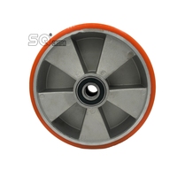 Roulettes en PU avec corps de roue en aluminium 100 125 150 200 mm industriel durable PU Caster Wheels heavy duty