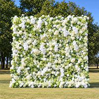Mur de fleurs artificielles, panneau floral de roses pour toile de fond de mariage, cérémonie, réception, douche nuptiale, fête d'anniversaire, décoration d'événements