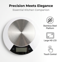 Báscula Digital de Cocina Multifunción de Precisión para Repostería, Medición Precisa de Ingredientes de Harina y Masa, para Encimera