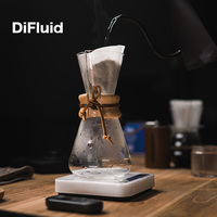 DiFluid BCS TDS Refractometer Ti White Coffee Scale Set Espresso Brewing Scale with App for Coffee Training Teaching Demo