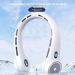 Ventilateur de cou portable silencieux sans pales, nouvelle arrivée, grande autonomie, affichage numérique, ventilateur rafraîchissant pour le camping - Product Image 2