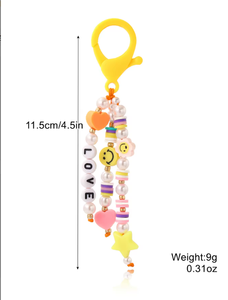 Porte-clés en acrylique avec inscription « Love », breloque en plastique pour sac ou voiture, cadeau, 10 mots, titre <span class=keywords><strong>extrait</strong></span> avec précision représentant le cœur des choses - Product Image 3
