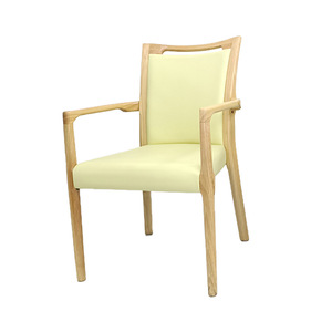 Silla de comedor de madera maciza con asiento tapizado para centros de cuidado de ancianos y centros de actividades para personas mayores - Product Image 4