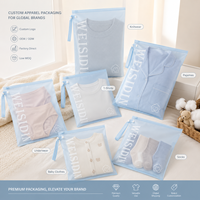 Sacs à fermeture éclair personnalisés avec logo rose mat/givré, certifiés recyclés, conformes aux normes, sacs à fermeture éclair pour vêtements