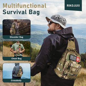 262pcs <span class=keywords><strong>Survival</strong></span> Gear và nguồn cung cấp với Viện trợ đầu tiên Kit Pouch và Crossbody Túi, khẩn cấp Kit <span class=keywords><strong>Survival</strong></span> kit với Lều - Product Image 6
