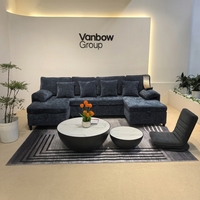 VANBOW U-förmige Ecksofa-Garnitur für Wohnzimmer 4-Sitzer-Sofa mit Liegeflächen Ecksofa für Apartments