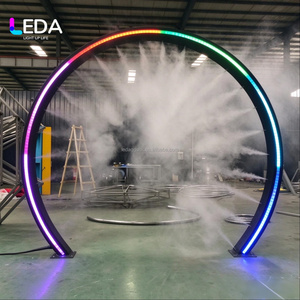 LEDA RGB Mist Spray <b>Arch</b> Fog Metal Circle Elegant <b>Wedding</b> Party Amusement Park Event Photo Booth Backdrop Decor - Product Image 2