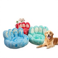 Nouveau lit pour animaux de compagnie 2025 pour chiens et chats avec design patte d'ours Laibubu, en peluche, pour toutes les saisons, chaleur hivernale, utilisation en intérieur