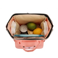 Sac à dos multifonctionnel pour bébé, grande capacité, portable, isotherme, bretelles courbes, tissu Oxford, polyester