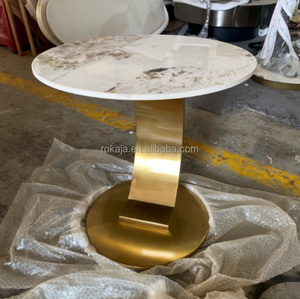 Mới Miễn Phí Di Chuyển Hình Bầu Dục Bên Bảng Sang Trọng Tùy Chỉnh Cao Cấp Đá Tấm Bàn Cà Phê Đặt Phòng Khách Hiện Đại Nghiên Cứu Bàn Trà - Product Image 6