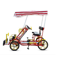 Paling Modis 4 Roda Dewasa Sepeda Sepeda Tandem untuk Dijual/Sepeda Tandem dengan Ban Ban Ban/Bekas dengan Harga Murah Surrey Sepeda untuk Pasangan