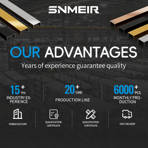 Bán buôn OEM nhà máy bán hàng trực tiếp vàng thép không gỉ gạch cạnh cắt gạch hồ sơ cho sàn chuyển tiếp dải - Product Image 5