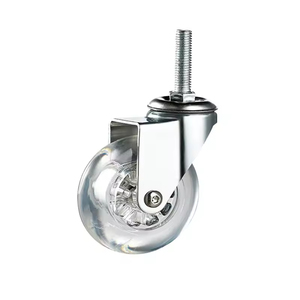 Wholesale Custom All Transparent PU Furniture Casters Polyurethane <b>Wheel</b> Swivel Caster <b>for</b> Office Chair - Product Image 4