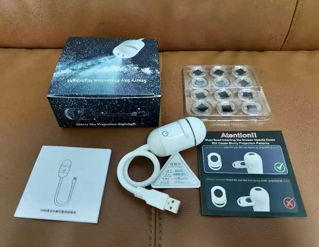 MD0132 AI Voice Upgrade Milky Way Star Mini Projector with Eye-Saving Function Baby Room Lamp Portable LED Projector