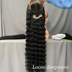 Perruque en dentelle HD transparente 13x6 de 30-40 pouces pour cheveux humains, perruque complète HD en dentelle, cheveux vierges alignés sur les cuticules, vente en gros - Product Image 5