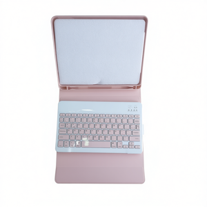 Teclado inalámbrico con funda de color rosa para uso con portátiles y tabletas - Product Image 2